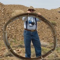 Society President John Friend with the condensation ring from the Candelaria engine house.